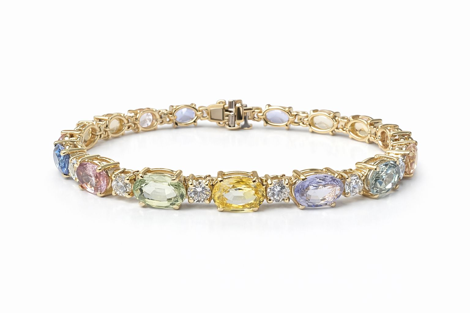 Shown in 14K Yellow Gold with Fancy Sapphire