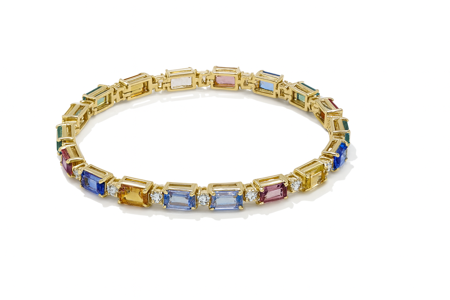 Shown in 14K Yellow Gold with Fancy Sapphire