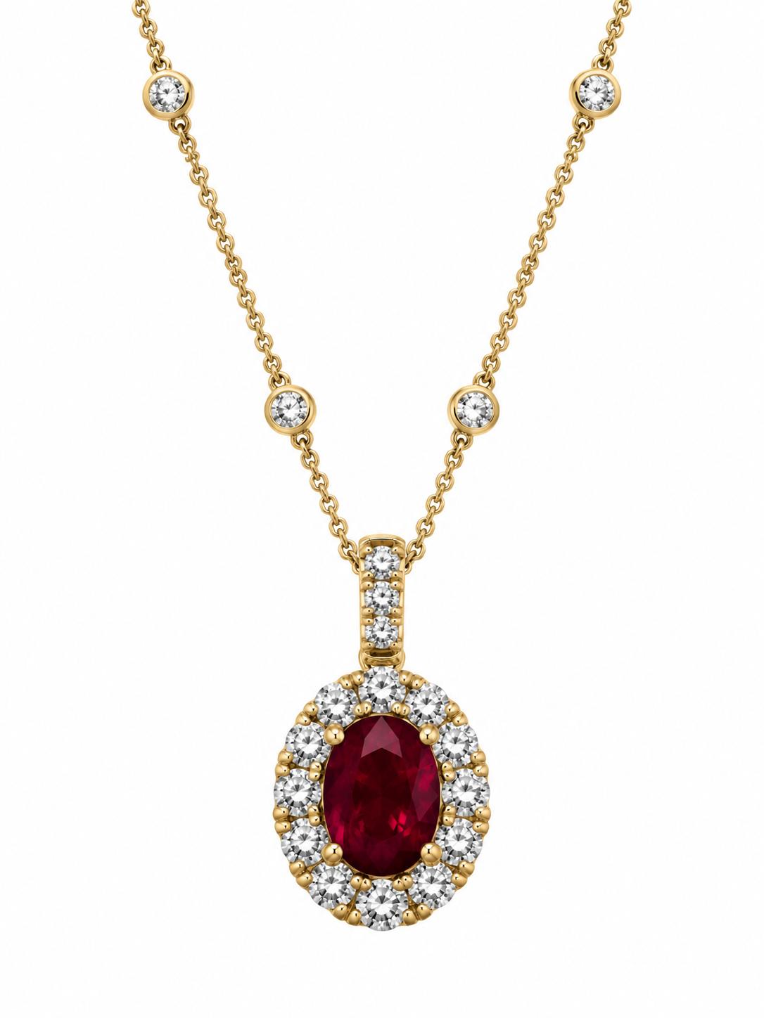 Shown in 18K Yellow Gold with Ruby